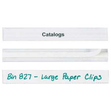 Bsc Preferred 3/4 x 6'' Hol-Dex Self-Adhesive Plastic Label Holders, 12PK BUY00015857